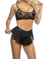 J VALENTINE BLACK METALLIC MESH SHORTS JR169