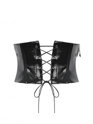 DARK IN LOVE CW089 PUNK PATENT LEATHER METAL WAIST CORSET