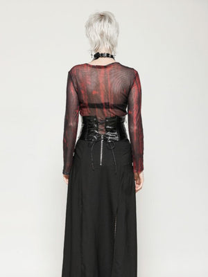DARK IN LOVE CW089 PUNK PATENT LEATHER METAL WAIST CORSET