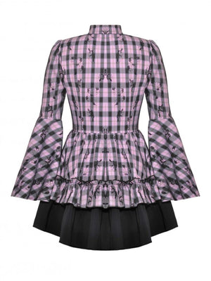 DARK IN LOVE DW1021 BIG PINK BUTTERFLY DOLL BELL SLEEVE DRESS