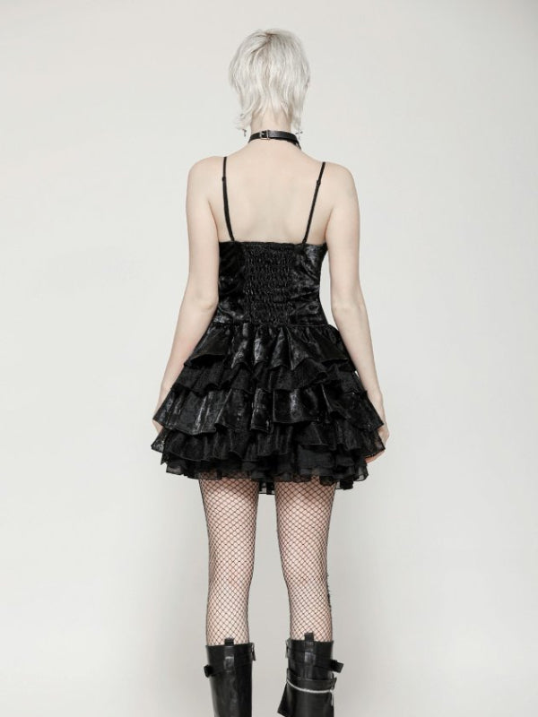 
            
                Bild in den Galerie-Viewer laden,DARK IN LOVE DW1035 PUNK SHINY PU LEATHER LAYERED DRESS
            
        