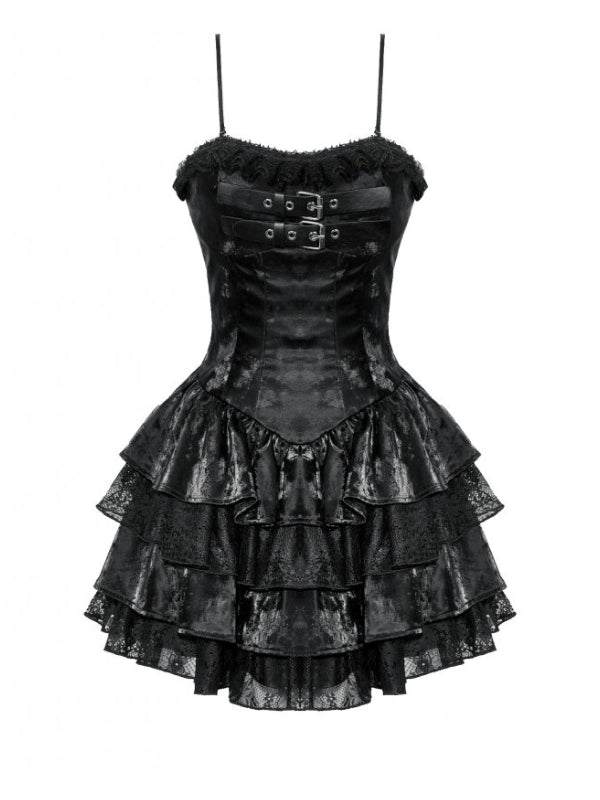 
            
                Bild in den Galerie-Viewer laden,DARK IN LOVE DW1035 PUNK SHINY PU LEATHER LAYERED DRESS
            
        
