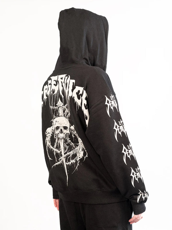 LIP SERVICE METAL DAGGER ZIPPER HOODIE