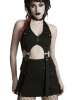 PUNK RAVE TECH WEAR HALTER DRESS WQ-846LQF