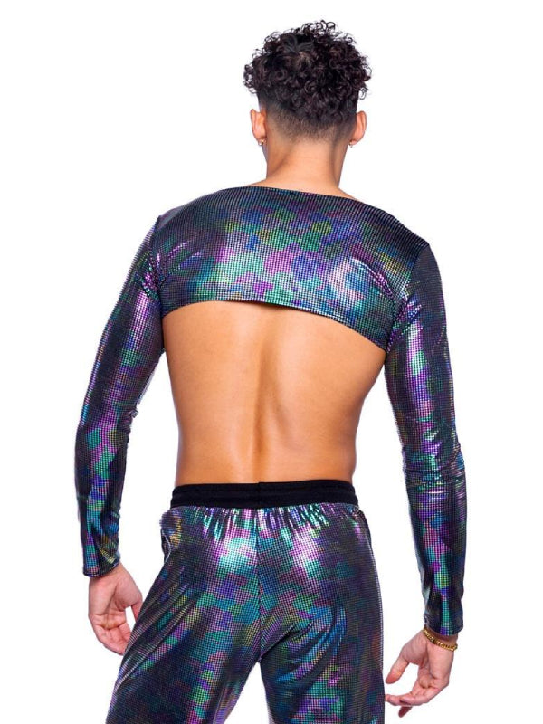 ROMA COSTUME RAINBOW SHIMMER CAMOUFLAGE SHRUG 6531