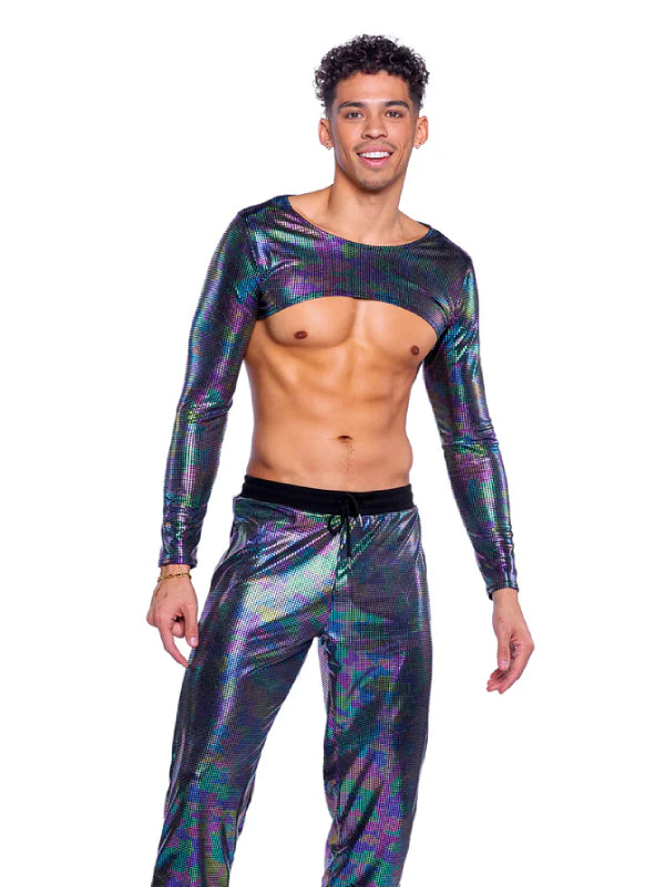 ROMA COSTUME RAINBOW SHIMMER CAMOUFLAGE SHRUG 6531