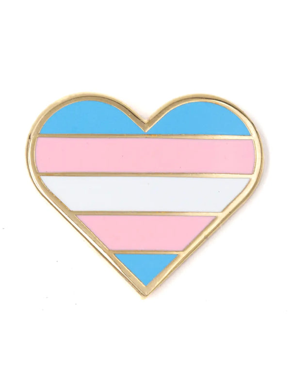 THESE ARE THE THINGS TRANS PRIDE HEART ENAMEL PIN