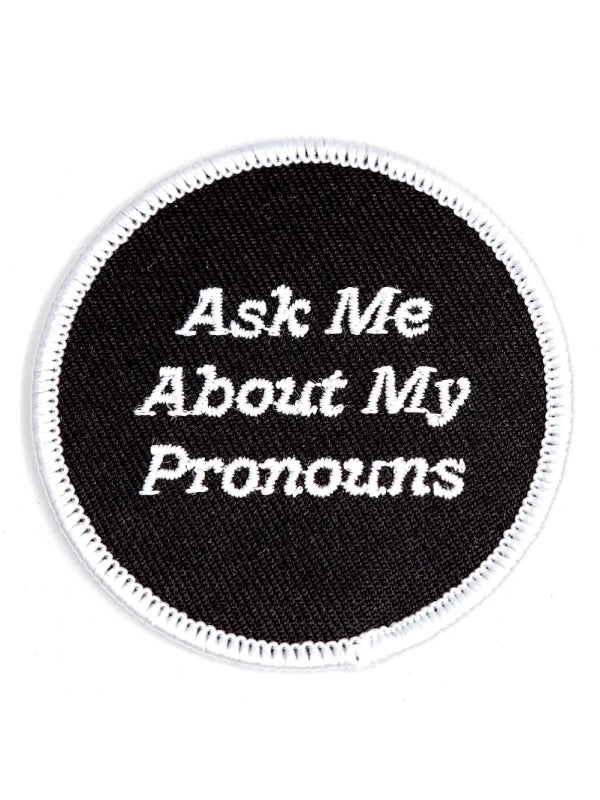 THESE ARE THE THINGS ASK ME PRONOUN IRON-ON PATCH