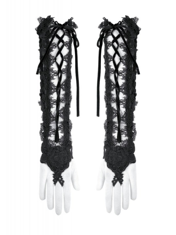 DARK IN LOVE AGL029 BLACK LACE GLOVES