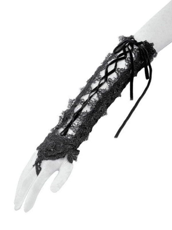DARK IN LOVE AGL029 BLACK LACE GLOVES