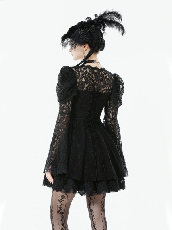 DARK IN LOVE DW1137 LACE JACQUARD PRINCESS DRESS