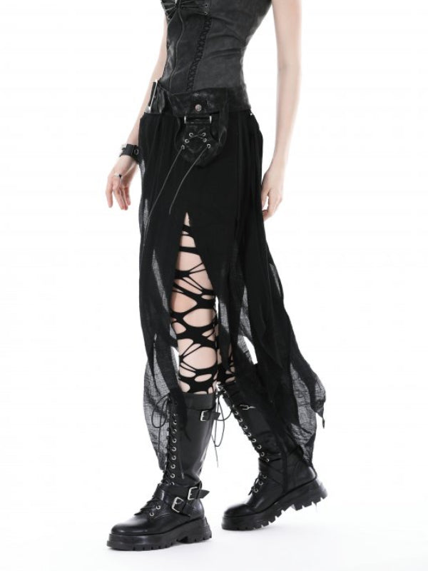 DARK IN LOVE ABT003 FAUX SUEDE BELT WITH BAG