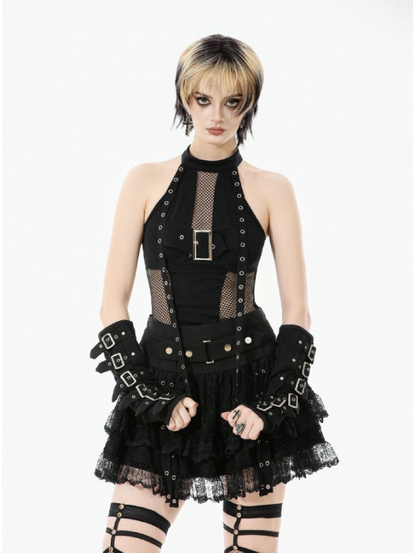 DARK IN LOVE TW662 MESH PANEL TOP