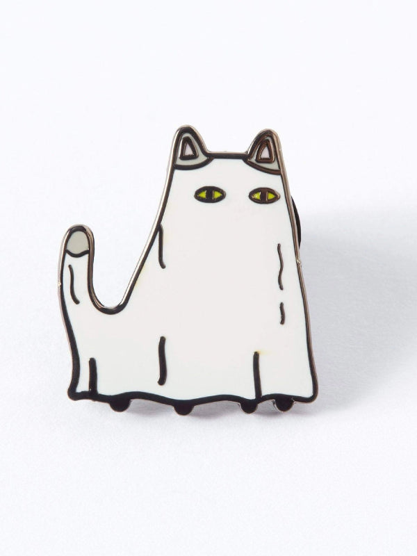PUNKY PINS GHOST CAT ENAMEL PIN