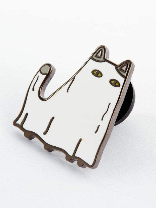 PUNKY PINS GHOST CAT ENAMEL PIN