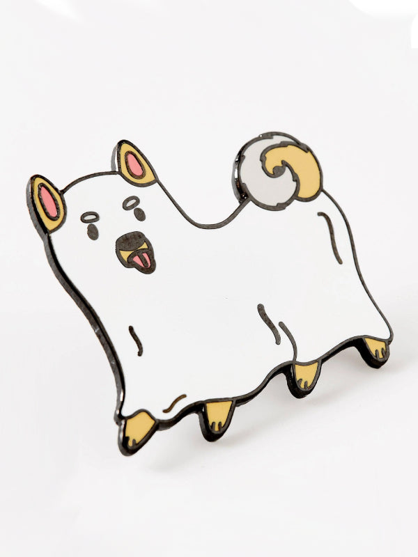 PUNKY PINS GHOST DOG ENAMEL PIN