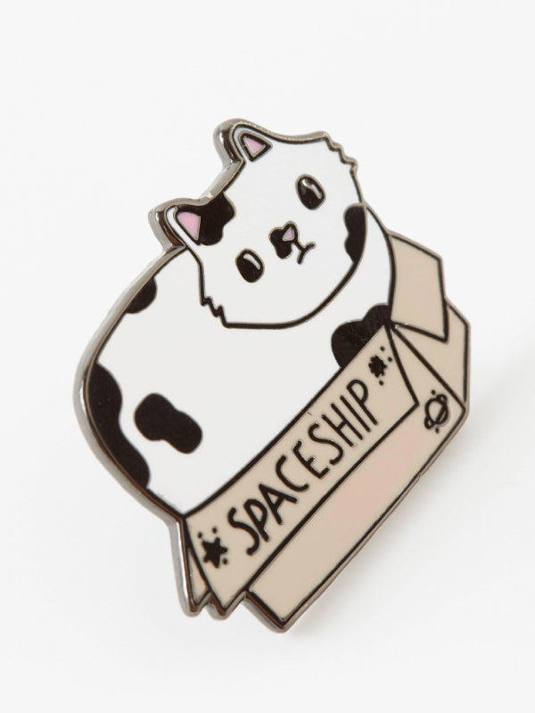 PUNKY PINS SPACESHIP CAT ENAMEL PIN
