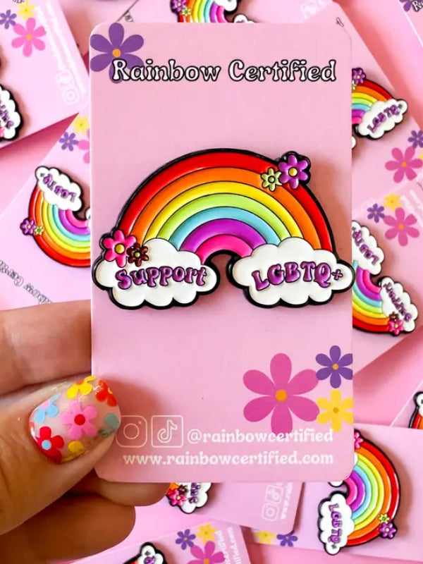 RAINBOW CERTIFIED SUPPORT LGBTQ+ PIN