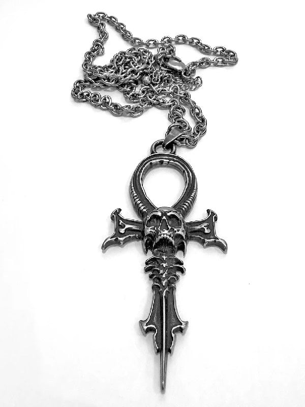 LIP SERVICE X RIDDICK DEATH ANKH NECKLACE