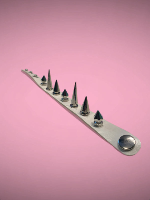 EXIT BRACELET DIFFERENT SPIKES WHITE