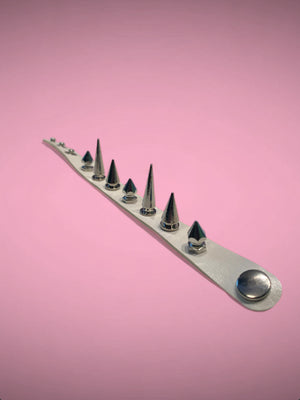 EXIT BRACELET DIFFERENT SPIKES WHITE