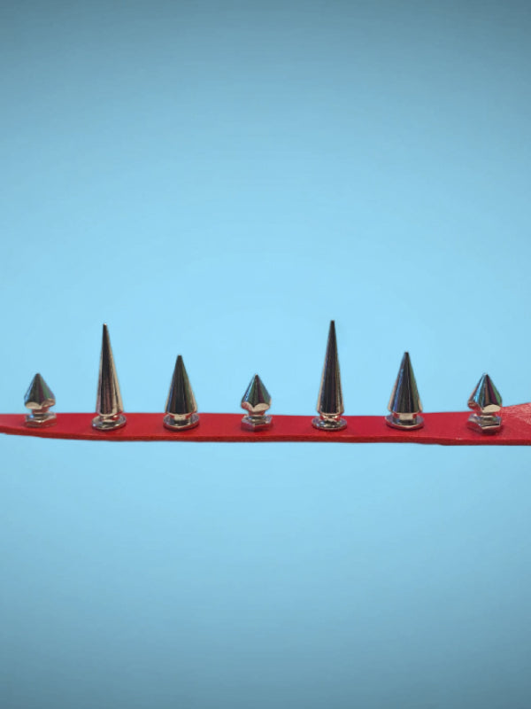 
            
                Load image into Gallery viewer, EXIT BRACELET DIFFERENT SPIKES RED
            
        