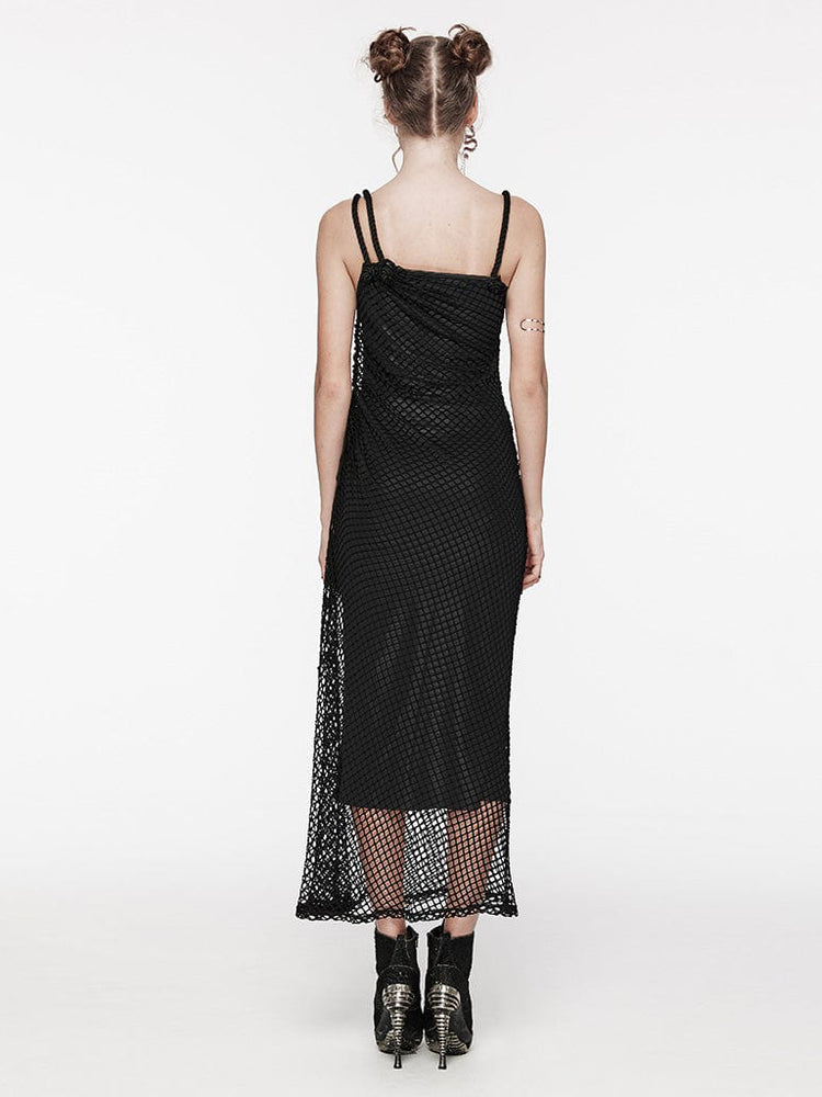 
            
                Bild in den Galerie-Viewer laden,PUNK RAVE MESH SATIN MAXI DRESS BLACK OQ-721DQF
            
        