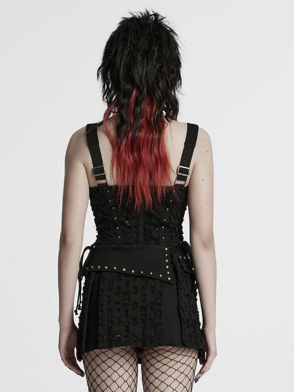 
            
                Bild in den Galerie-Viewer laden,PUNK RAVE RIPPED BLACK DENIM CORSET TOP WT-987DQF
            
        