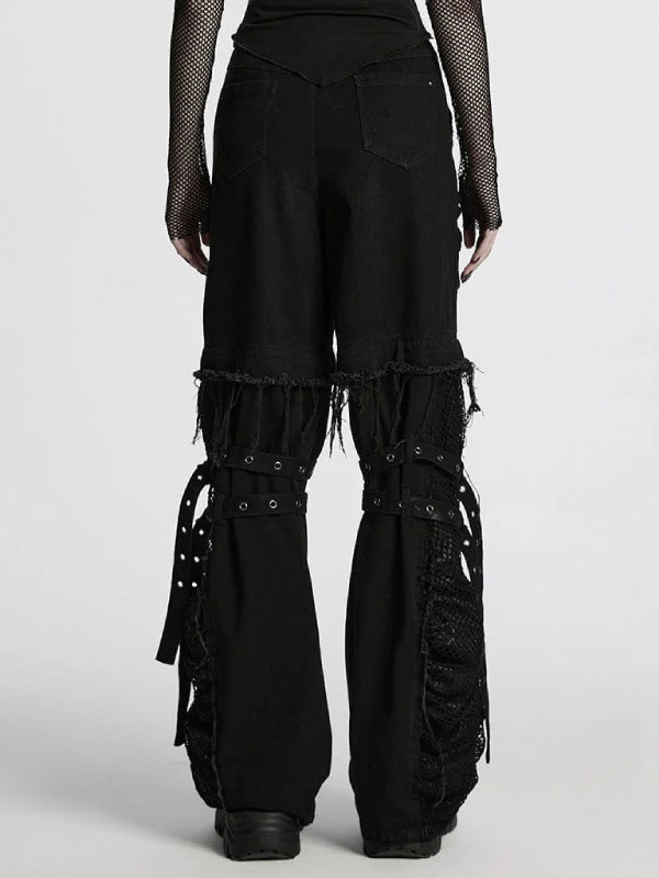 
            
                Bild in den Galerie-Viewer laden,PUNK RAVE ZIP OFF PANTS WITH MESH POCKETS WK-694NCF
            
        