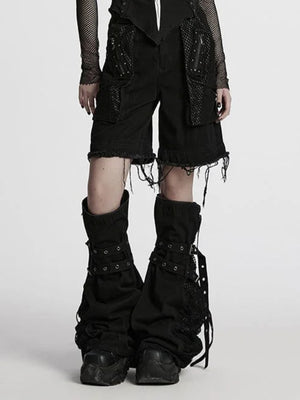 PUNK RAVE ZIP OFF PANTS WITH MESH POCKETS WK-694NCF