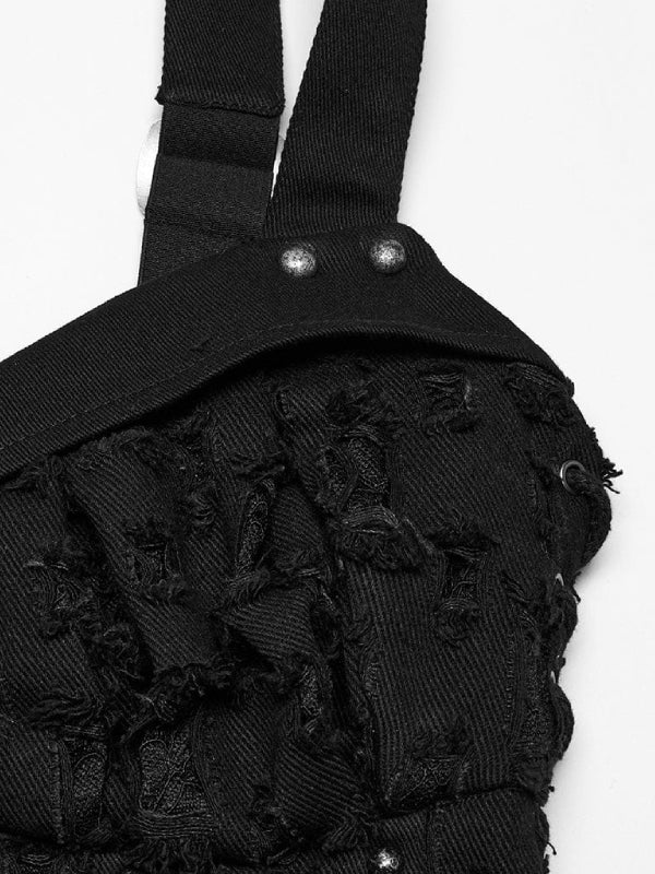 
            
                Bild in den Galerie-Viewer laden,PUNK RAVE RIPPED BLACK DENIM CORSET TOP WT-987DQF
            
        