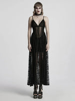 PUNK RAVE LACE MAXI SLIP DRESS WQ-835LQF