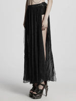 PUNK RAVE CHIFFON MAXI SKIRT WQ-861BQF