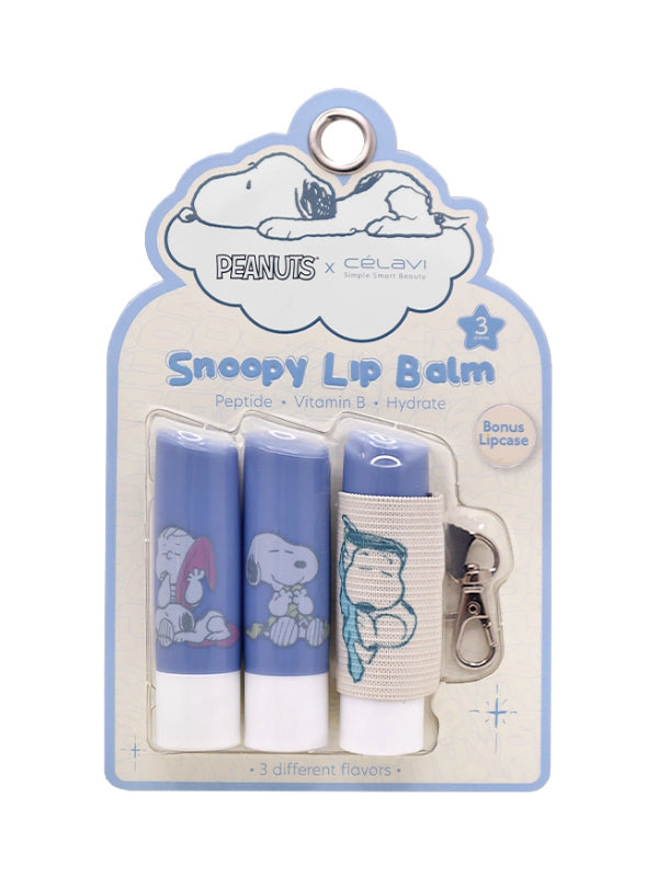 CELAVI PEANUTS SNOOPY LIP BALM SET