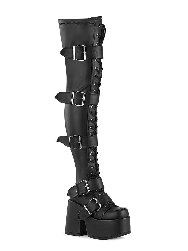 DEMONIACULT CAMEL-305 HIGH BOOTS