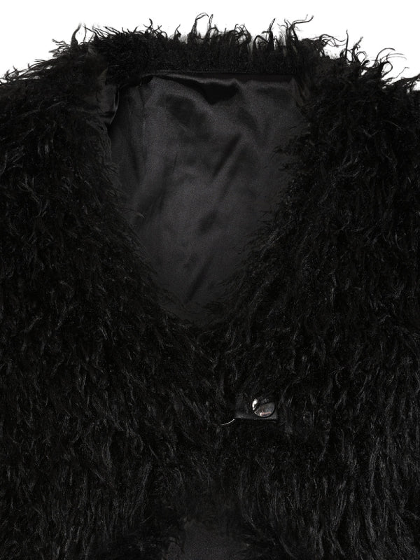 BANNED BLACK FAUX FUR ZAFIRA JACKET JT53050