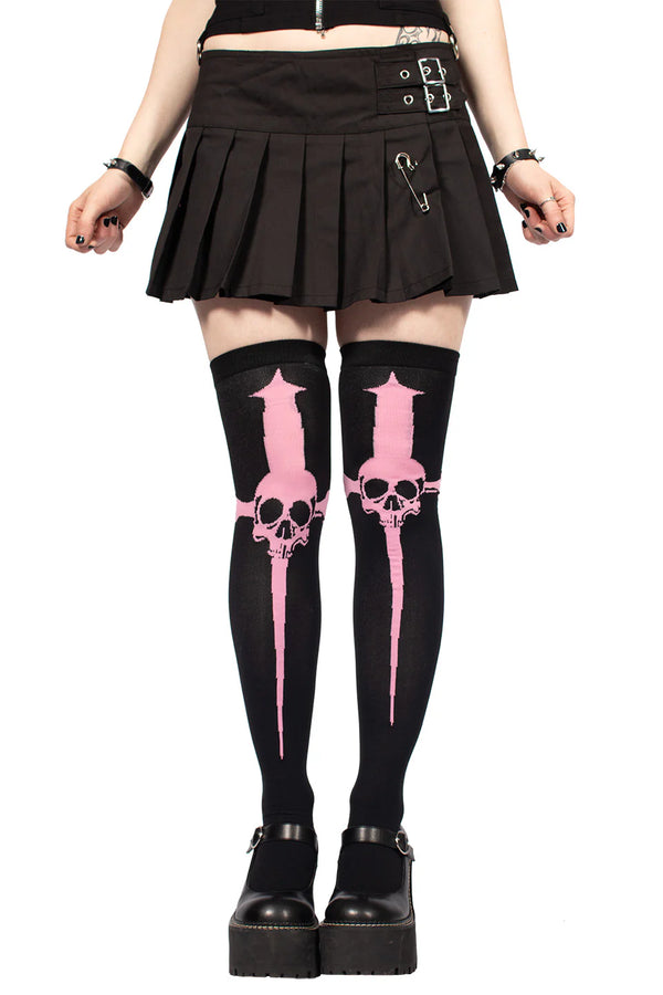 LIP SERVICE PINK DAGGER SOCKS