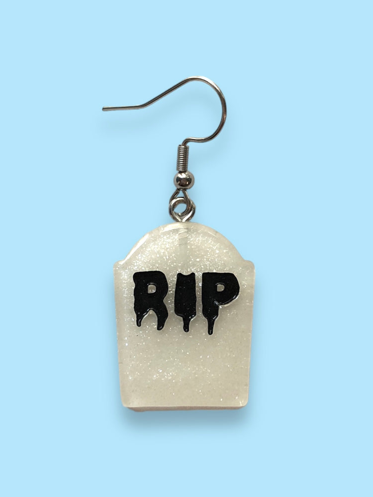 
            
                Load image into Gallery viewer, RIP GLITTER EARRING WHITE
            
        