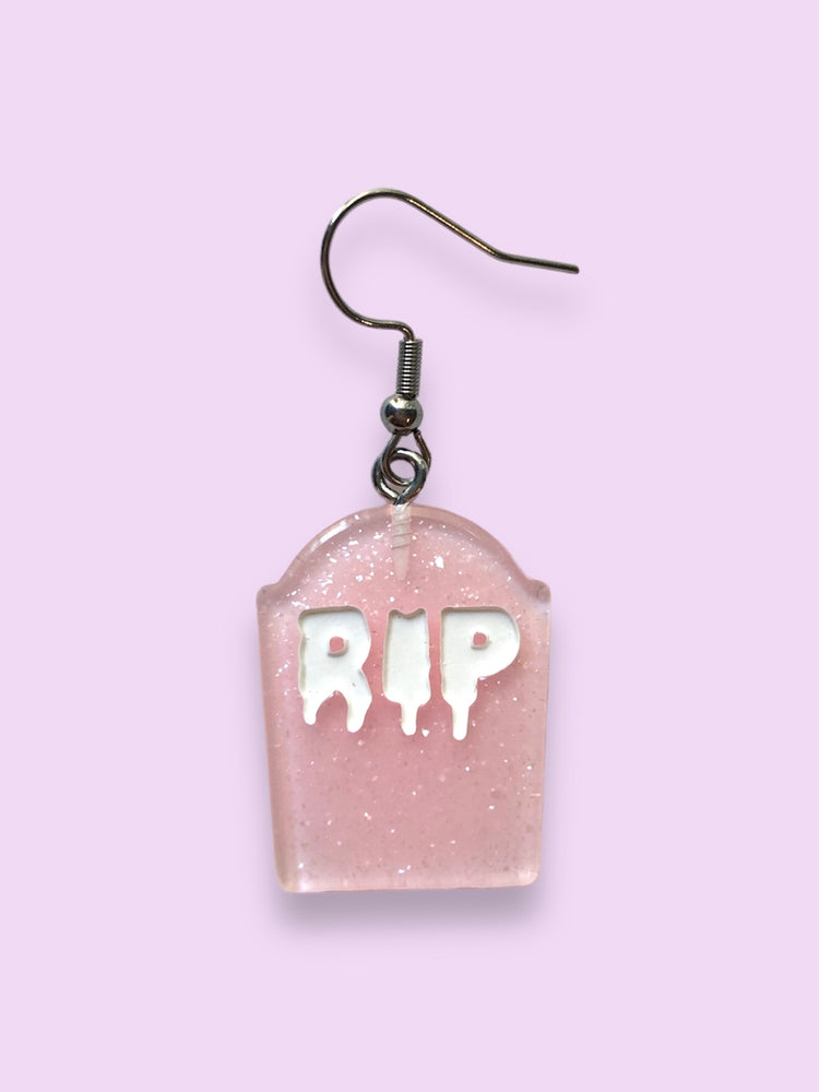 RIP GLITTER EARRING PASTEL PINK