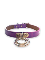 FUNK PLUS HOLO PURPLE DOUBLE O RING CHOKER FC264