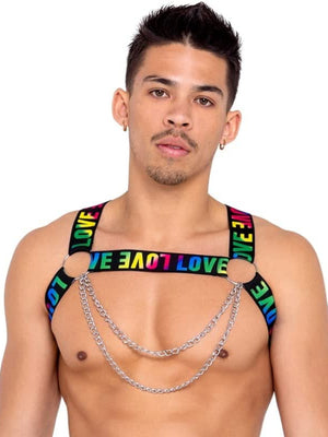 ROMA COSTUME PRIDE HARNESS WITH CHAIN & RING DETAIL 6157