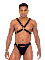 ROMA COSTUME CRISS CROSS BRIEFS WITH RAINBOW STUDS 6340