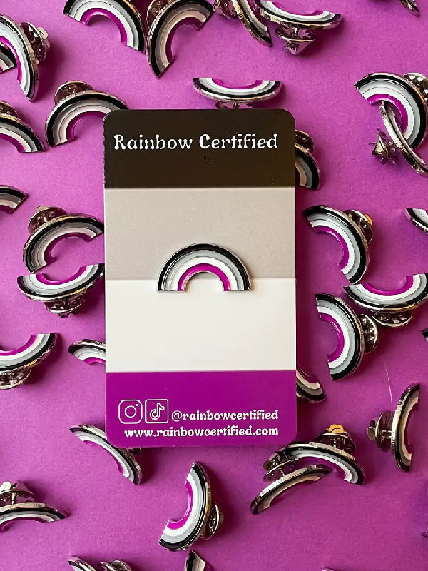 RAINBOW CERTIFIED ASEXUAL PIN