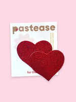 PASTEASE RED GLITTER HEART