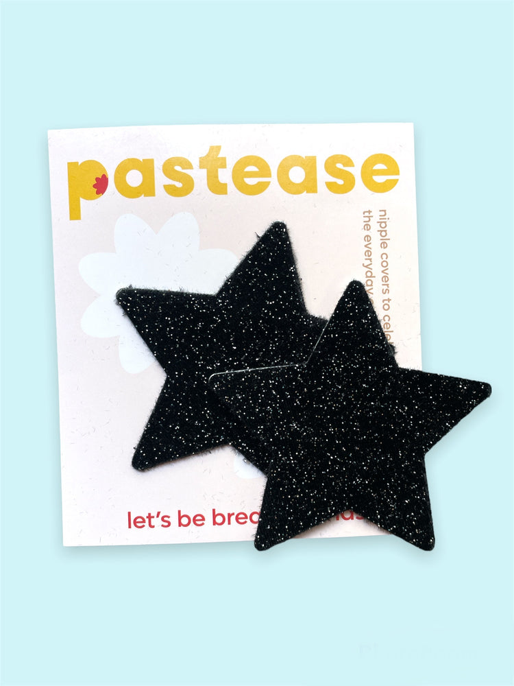 PASTEASE BLACK  VELVET SPARKLE STAR