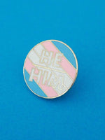HAND OVER YOUR FAIRY HE/HIM BLUE WHITE PINK ENAMEL PIN