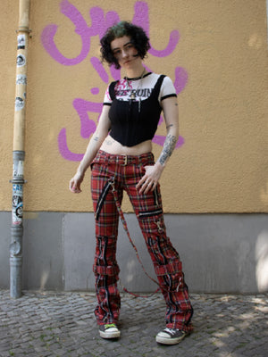 
            
                Load image into Gallery viewer, TRIPP NYC CLASSIC BONDAGE PANT RED TARTAN
            
        