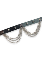 CHOKER WITH TWO CHAINS AND SPIKES