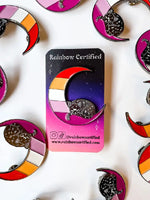 RAINBOW CERTIFIED LESBIAN PIN CATS