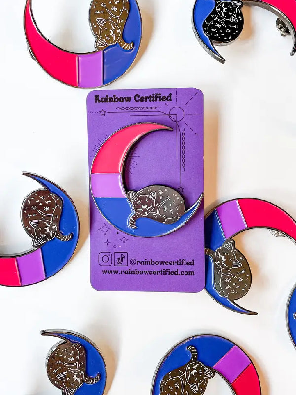 RAINBOW CERTIFIED BISEXUAL PIN CATS